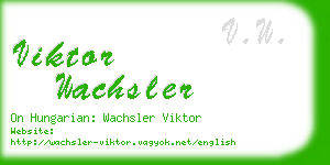 viktor wachsler business card